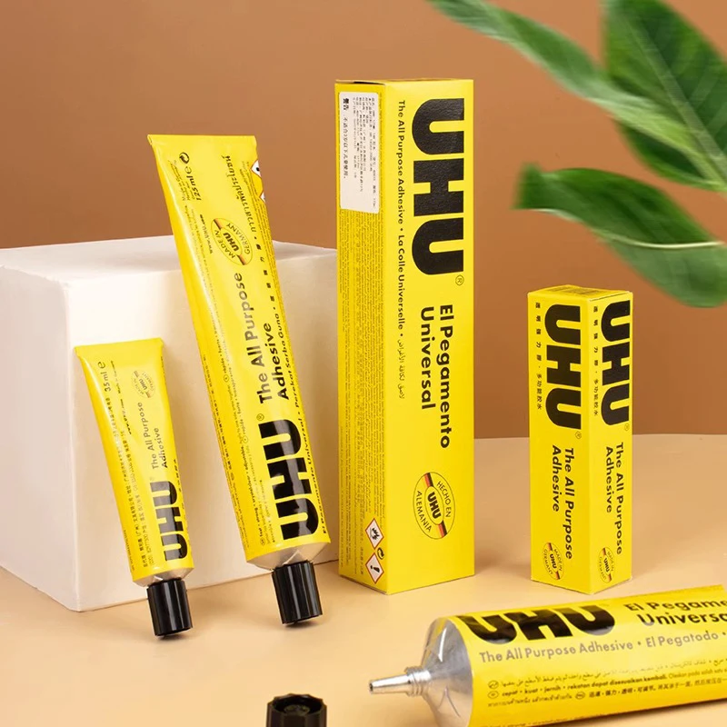 All Purpose Adhesive Glue UHU 35/60ML Transparent Clear Handmade Model Fabric Leather DIY
