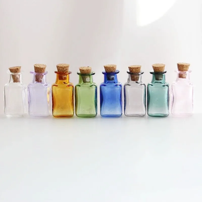 30/50/100pcs Glass Bottles Miniature Potion Bottle Cork Glass Vials Wedding DIY Mini Drift Bottle Wishing Bottle Perfume Bottles 4