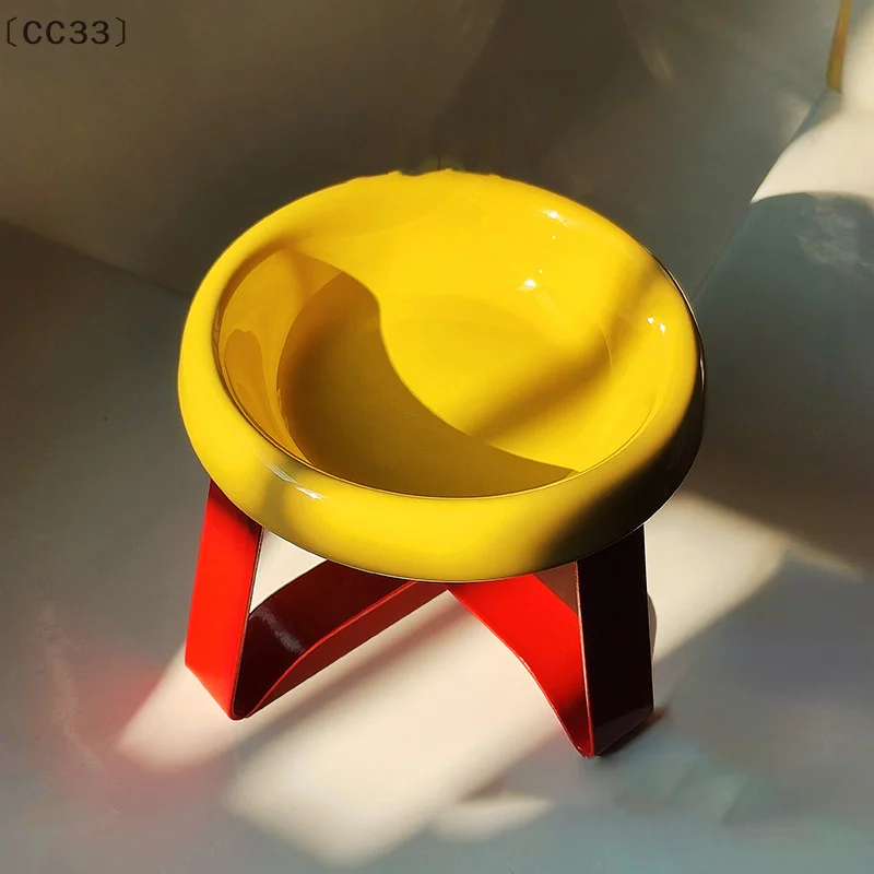 1 pz protezione del collo piede alto ciotola per cibo per gatti durevole ciotola per acqua potabile per gatti ciotola per gatti in ceramica ciotola per alimentazione gattini forniture per animali domestici - immagine 3