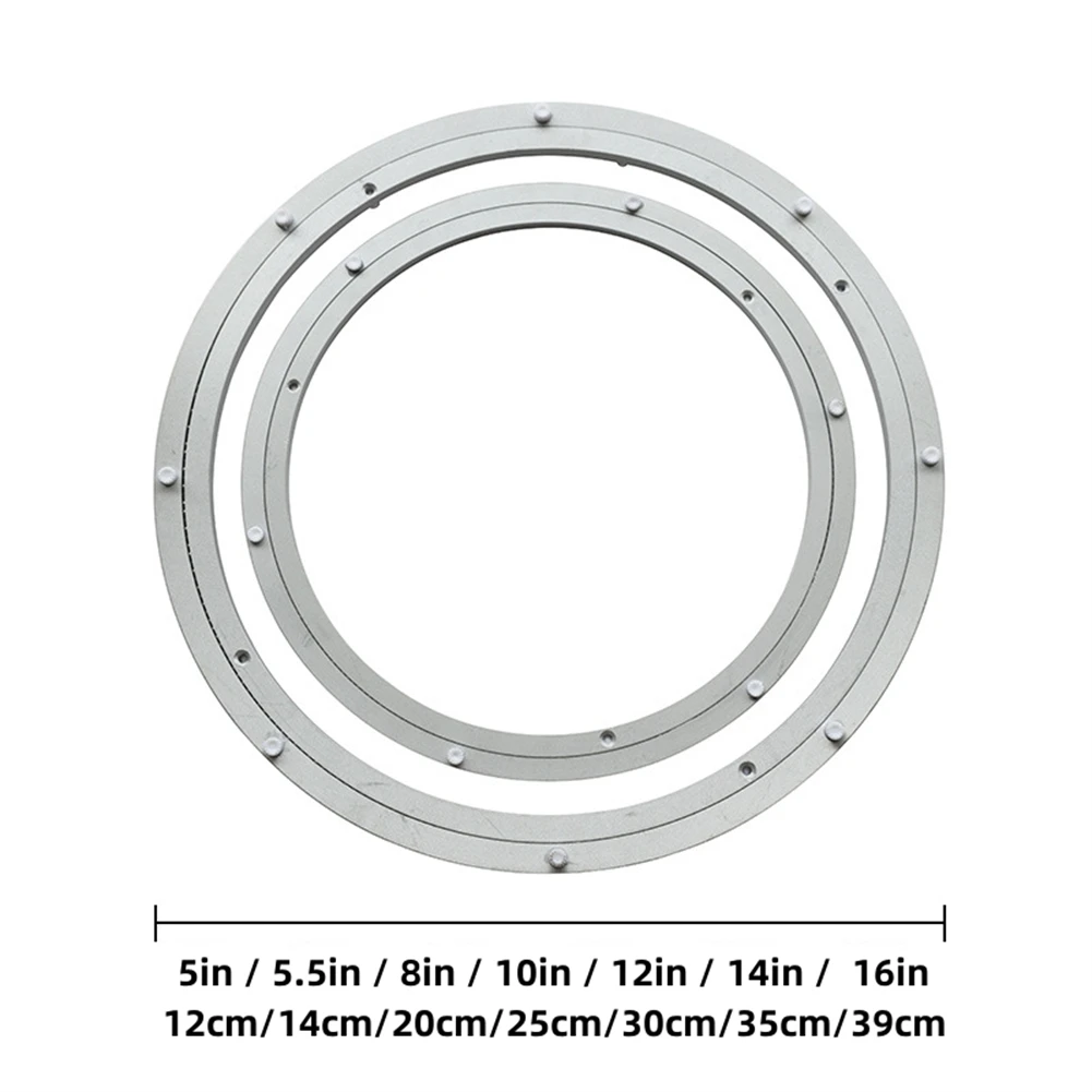 12-39cm Rotating Bearing Turntable Lazy Susan Base Aluminum Alloy For Kitchen Round Dining Table Heavy Duty Lazy Susan Base rotating storage organizer rotating stand