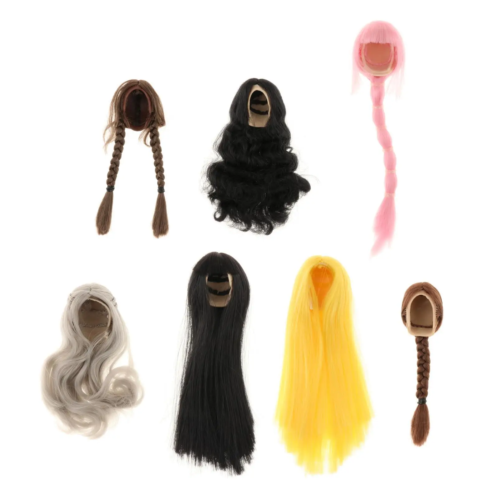 

Женские волосы в масштабе 1:6, модные гладкие современные украшения для кукол, парики для девочек, кукол, парик для 12-дюймовых экшн-фигурок, аксессуары «сделай сам»