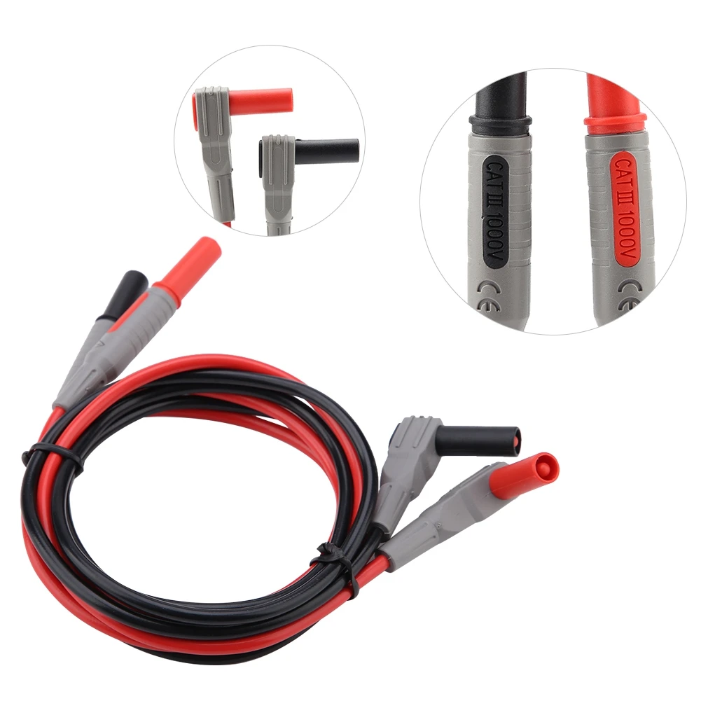 Multimeter Cable P1300D Electronic Digital Multimeter Test Leads with Clips Replaceable Probe Tips Set Test Suite