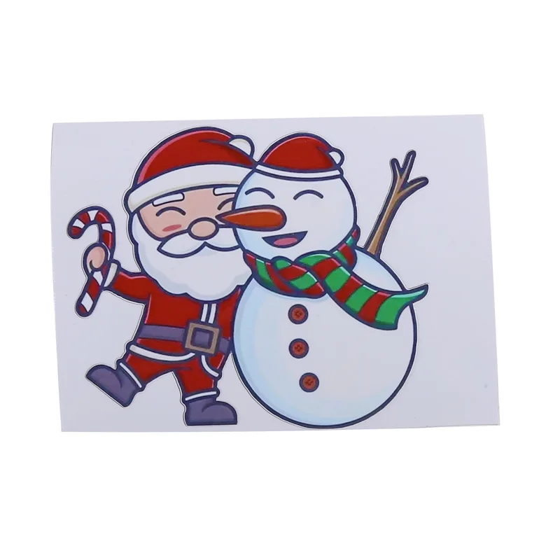 Christmas New Car Window Sticker, Decoration Side Window Bumper Sticker, Santa Claus Elk Car Glass Decoration Sticker