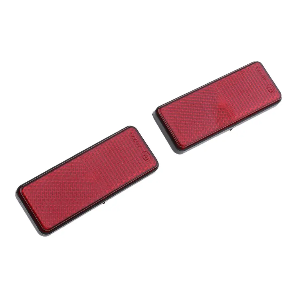 Motorcycle Reflector motorcycle reflector 2pcs Rectangle Reflective Motorcycle Motorbike ATV Scooter Dirt Bike Moped 4 Wheeler Exterior Accessories