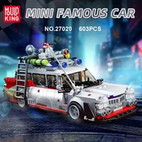 MOULD KING 27020 Technical Car Toys The Mini Ghost Bustered ECTO-1 Car Model Assembly Building Block Brick Kids Christmas Gifts 2
