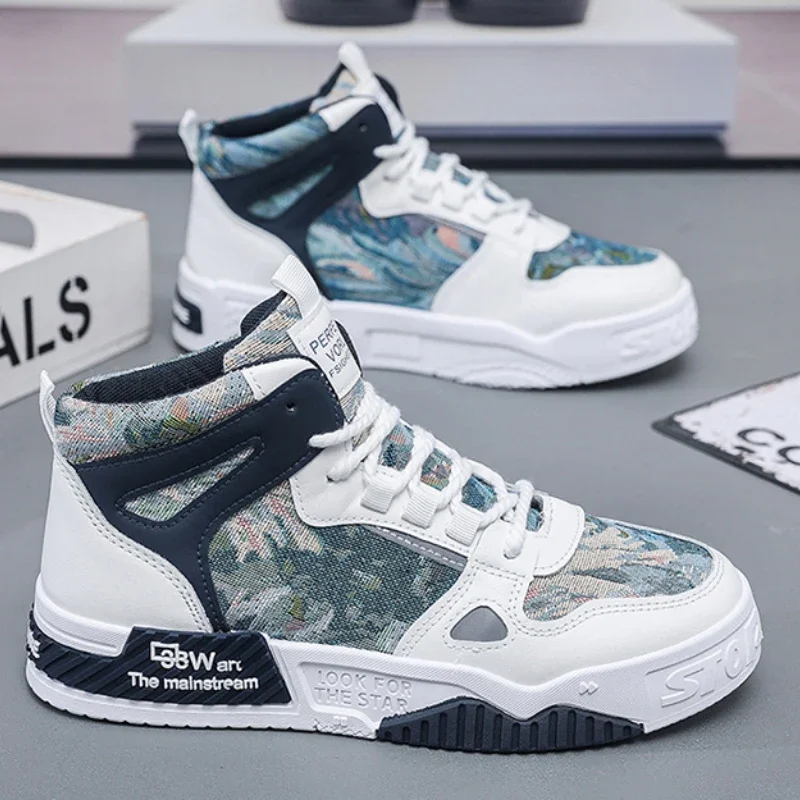 

fashion breathable high-top flats sport shoes trend Male Casual leisure board shoes Tenis De Mujer Zapatillas Sapato Masculino