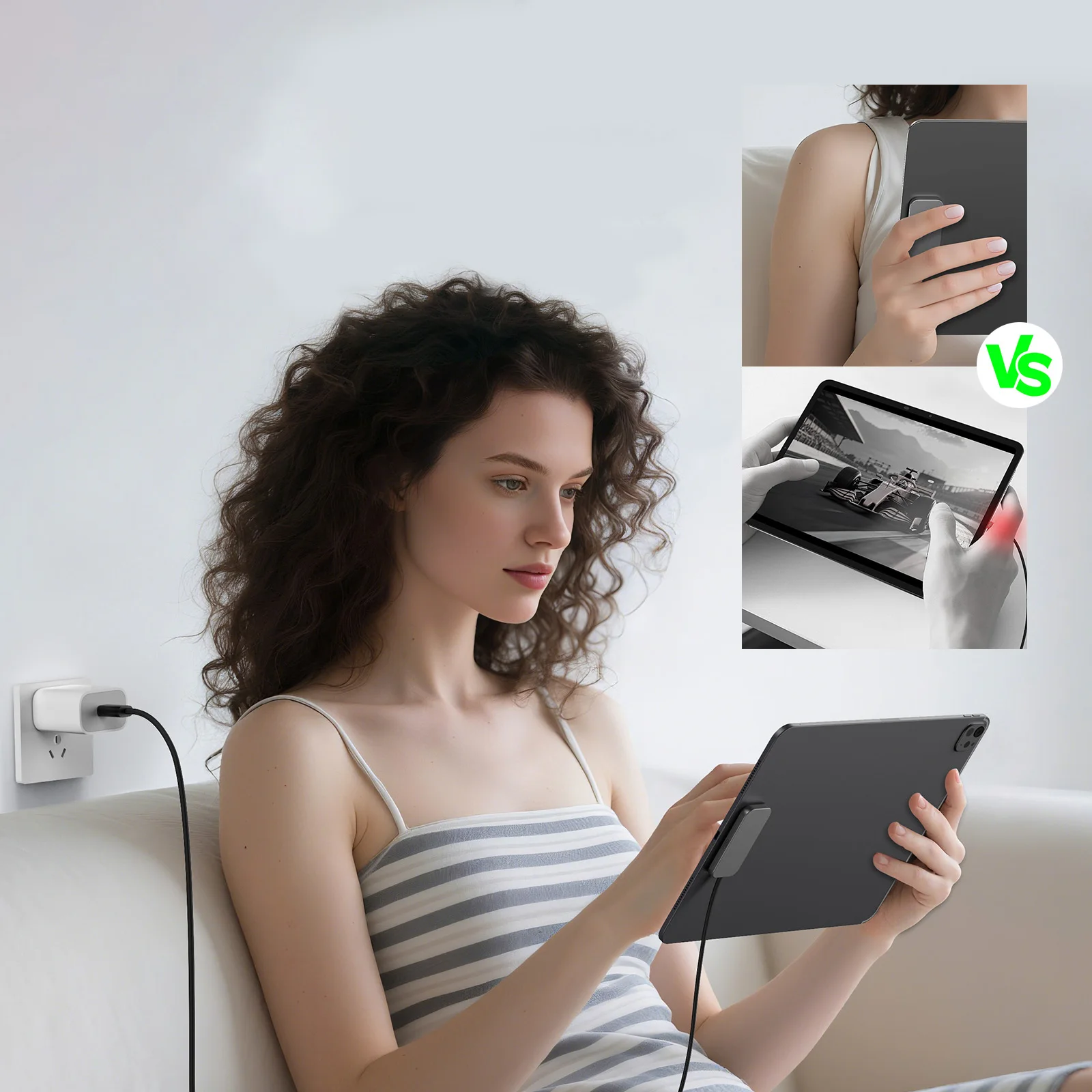 For iPad Pro Magnetic Fast Charging Smart Connector Charger Charging Pad Charger-Fast Charging Pad W/ USB-C Cable