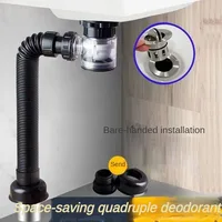 Durable Kitchen Accessories Plumbing Home Sink Hose Washbasin Pipeline Sink Deodorant Strainer Drain Sewer Pipe 1