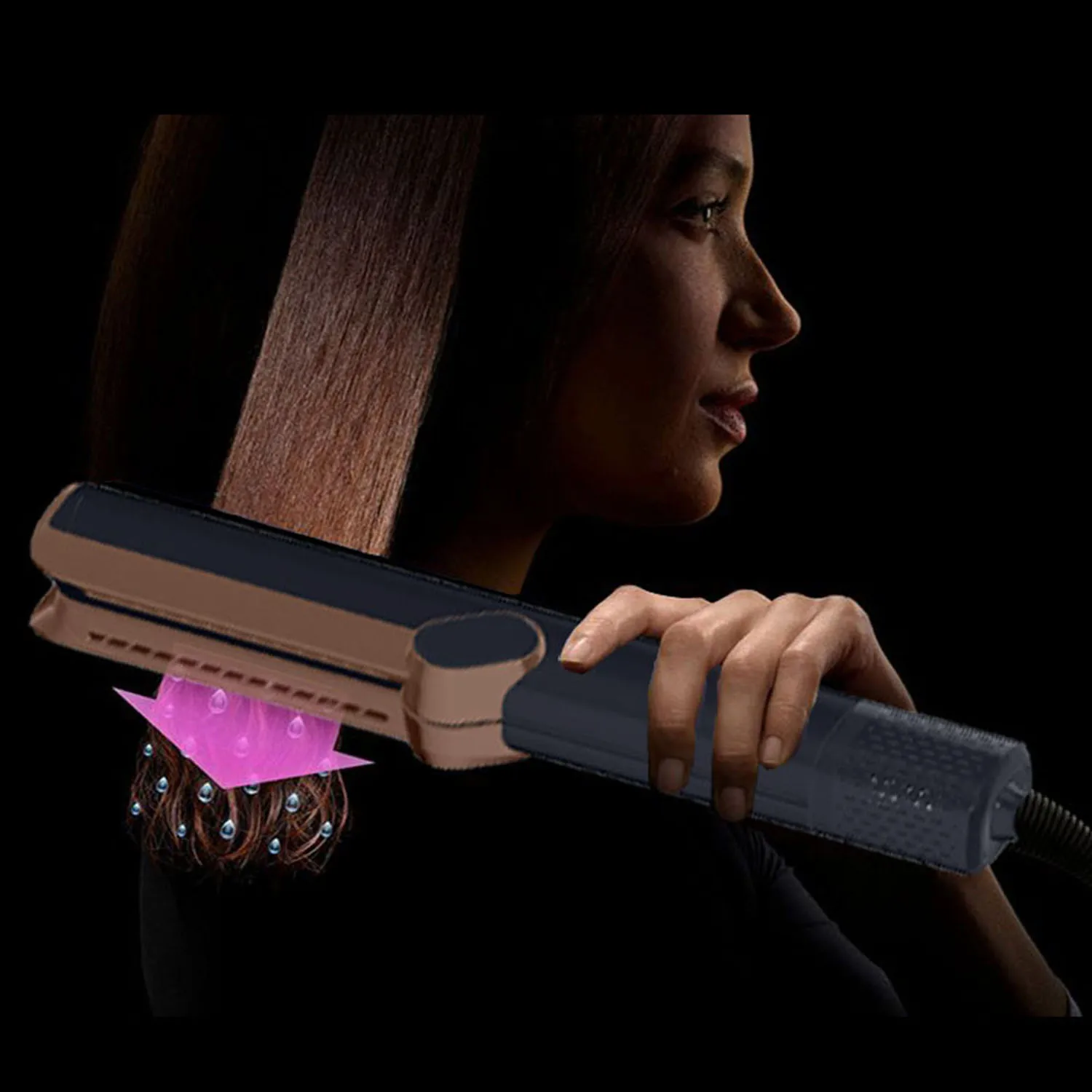Airstrait Hair Straightener In Copper 2 In 1 Multi Hair Dryer 110000rpm Wet to Dry Straightening with Air Intuitive Airflow 5