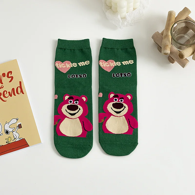 Anime Disney Women's Mid length Cotton Socks Boys Girls' Stitching Cosplay Movable Dolls Sleeping Mid length Decorative Gifts kids socks,women socks