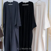 Abaya musulmane de luxe pour femmes, vêtement de prière élégant, cardigan UNIS issant, robe de Ramadan, vêtements de Dubaï, ouvert 2