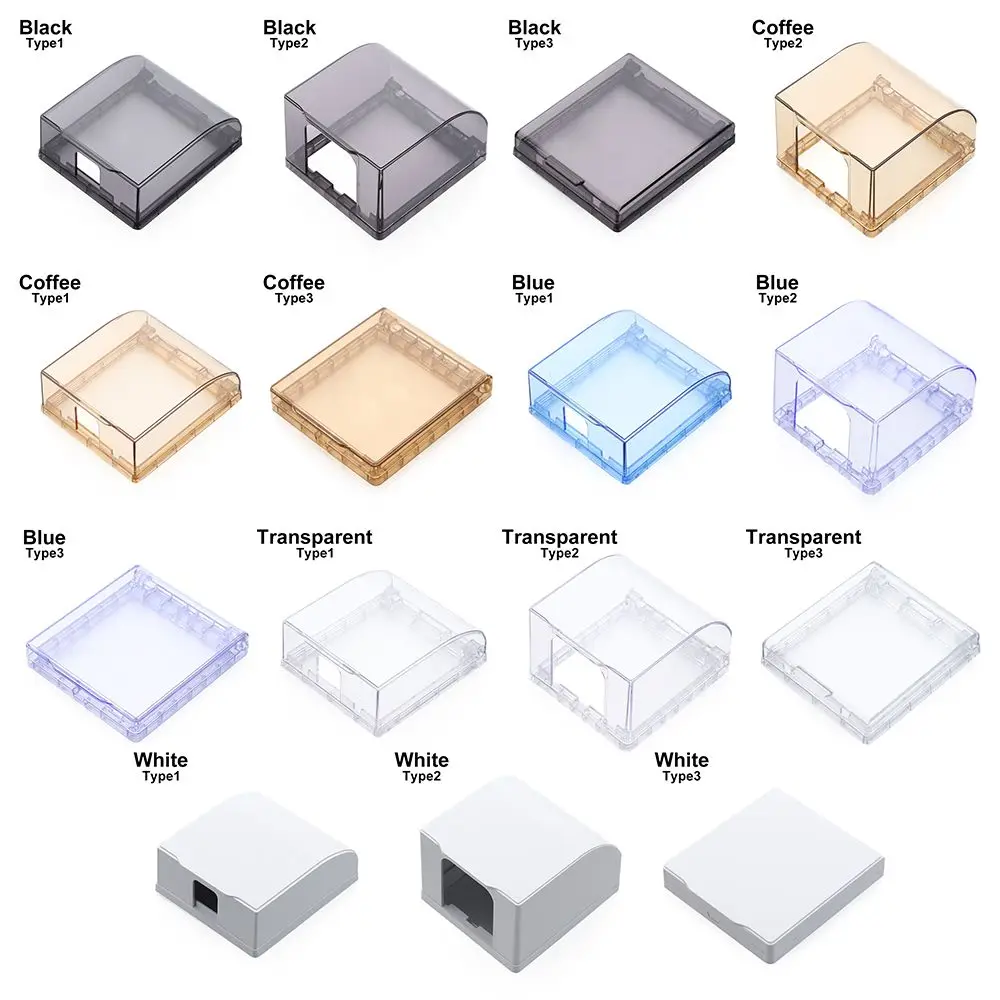 86 Type Wall Socket Waterproof Box Self-Adhesive Switch Protective Cover Electric Plug Cover Bathroom Splash-Proof Box,switch box,wall socket box,electrical plug socket kit