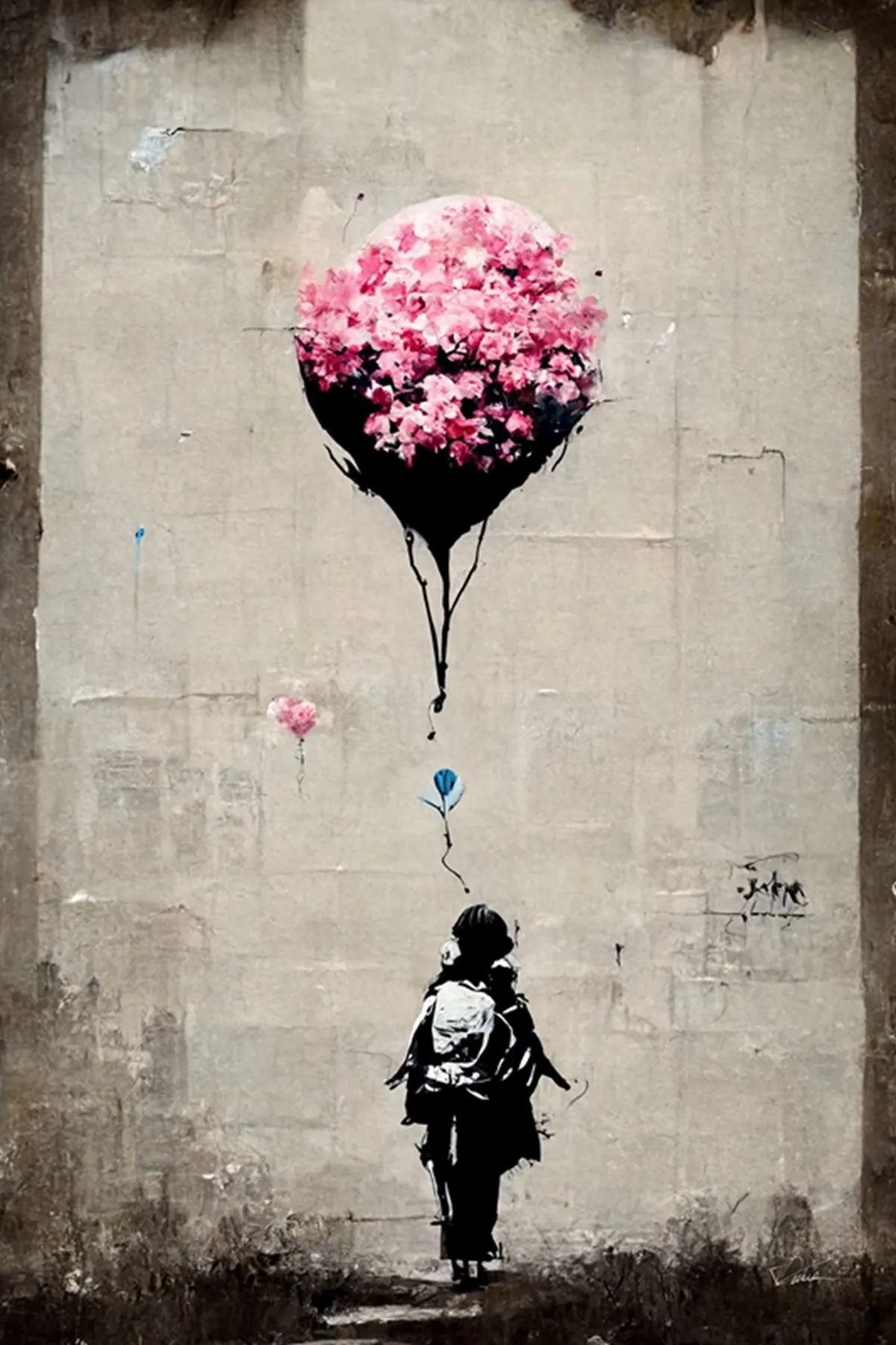 Vibrant Urban Graffiti Canvas Art: Boy with Balloon by Banksy - Modern Wall Decor