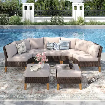 5-Piece Wicker Patio Furniture Set 1