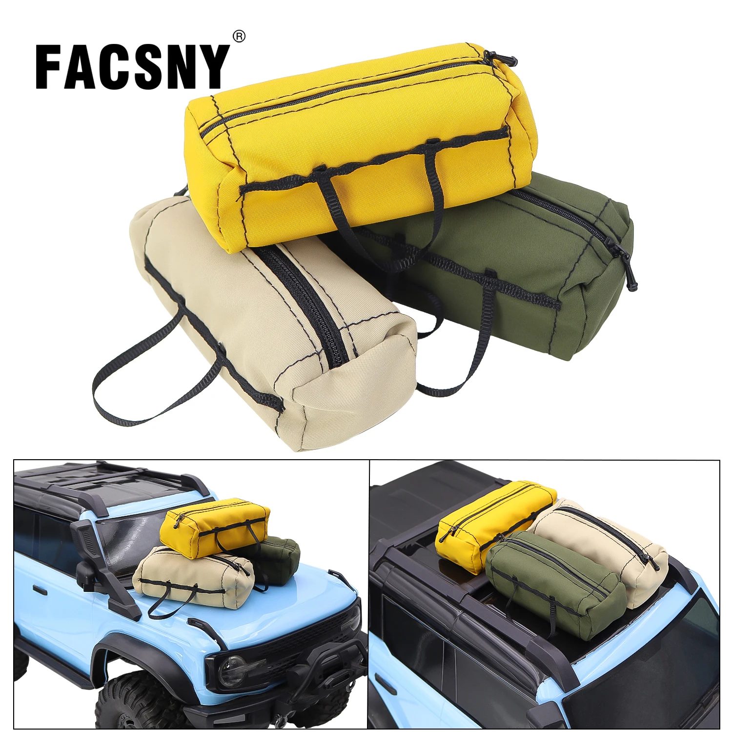 Simulation Miniatur Reisetasche Dach Ornament Gepäck Dekoration Für 1/10 RC Crawler Auto TRX4 SCX10 II 90046 D90 Zubehör