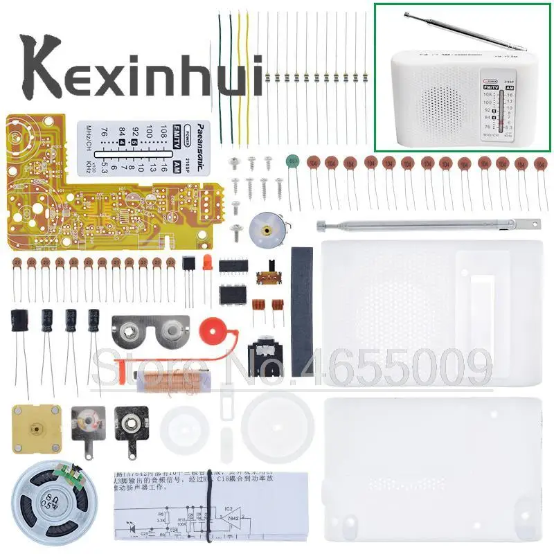 1set-AM-FM-stereo-AM-radio-kit-DIY-CF210SP-electronic-production-suite ...