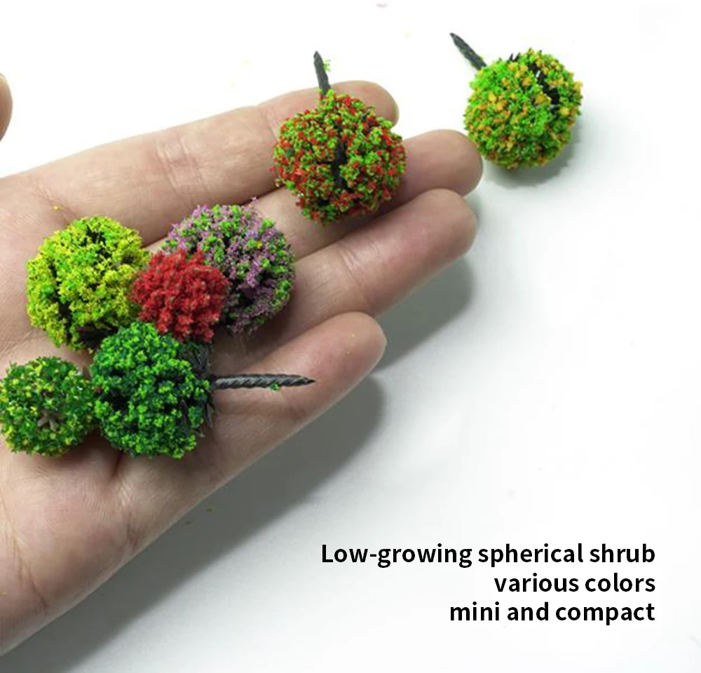 10/30Pcs Model Flower Trees HO Scale Model Tree Train Layout Garden Park Scenery Landscape For DIY Landscape Crafts