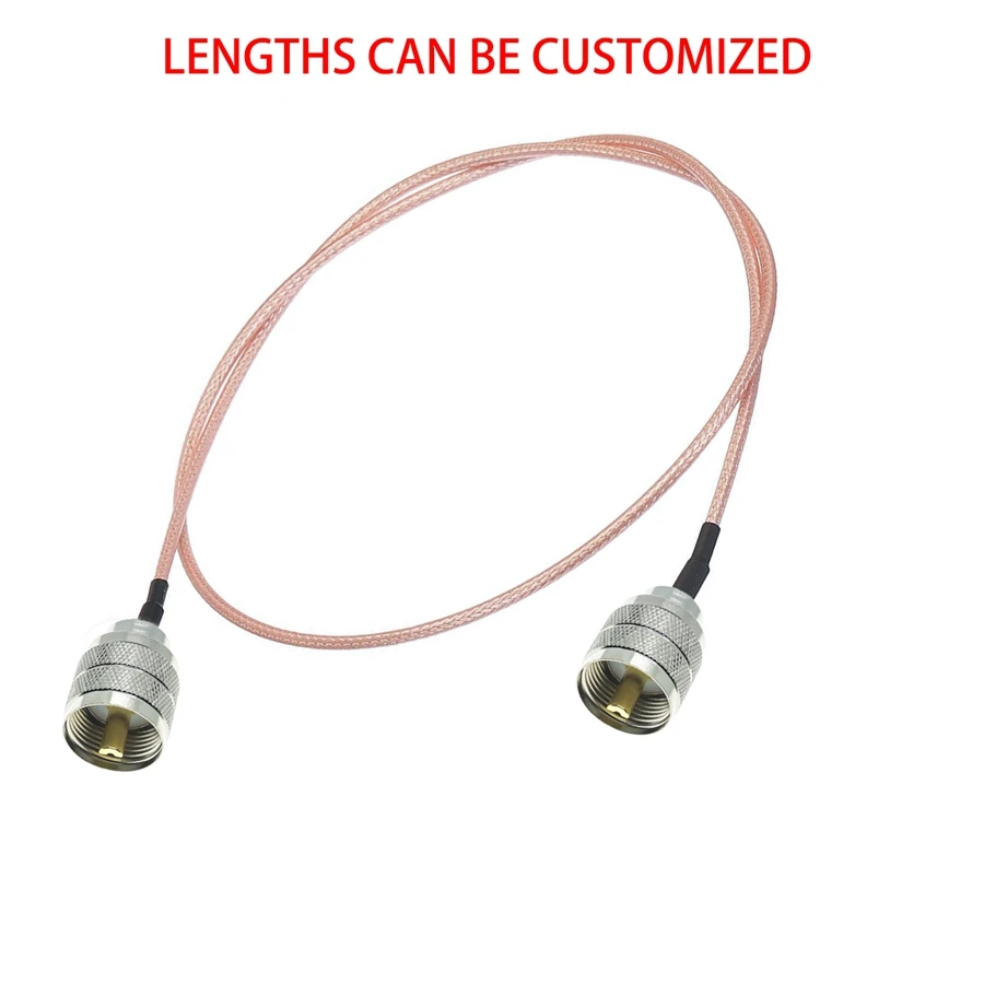 

RG316 UHF Male to UHF Male PL259 Plug Jack Crimp Coaxial Connector RF car antenna Jumper Pigtail extension coax cable