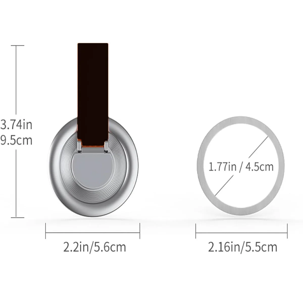 Foldable MagSafe Ring Holder - 360° Rotating Stand with Enhanced Grip for Desk, Viewing & Travel