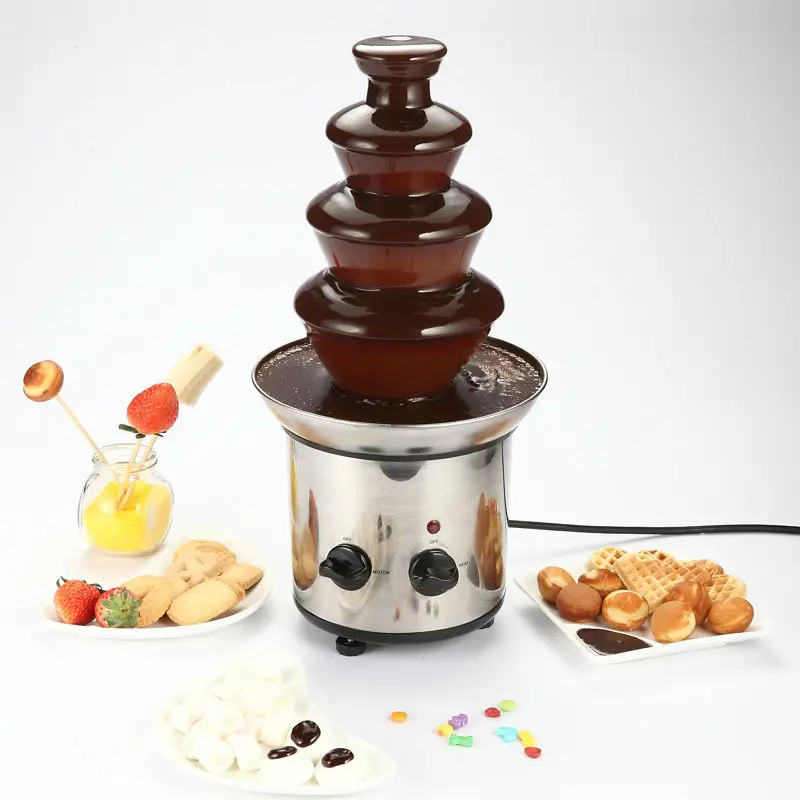 Chocolate Fountain Machine Baking Hotel et Small Four-Level Diy Chocolate Waterfall Noodle Paste Machine