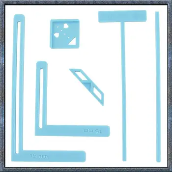 agosto. 6 pezzi di rilegatura facile strumento per scrapbooking per principianti, grandi stencil e kit guida taglierina possono