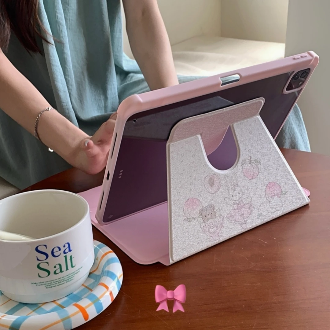 Korean Cartoon Rabbit Case For iPad