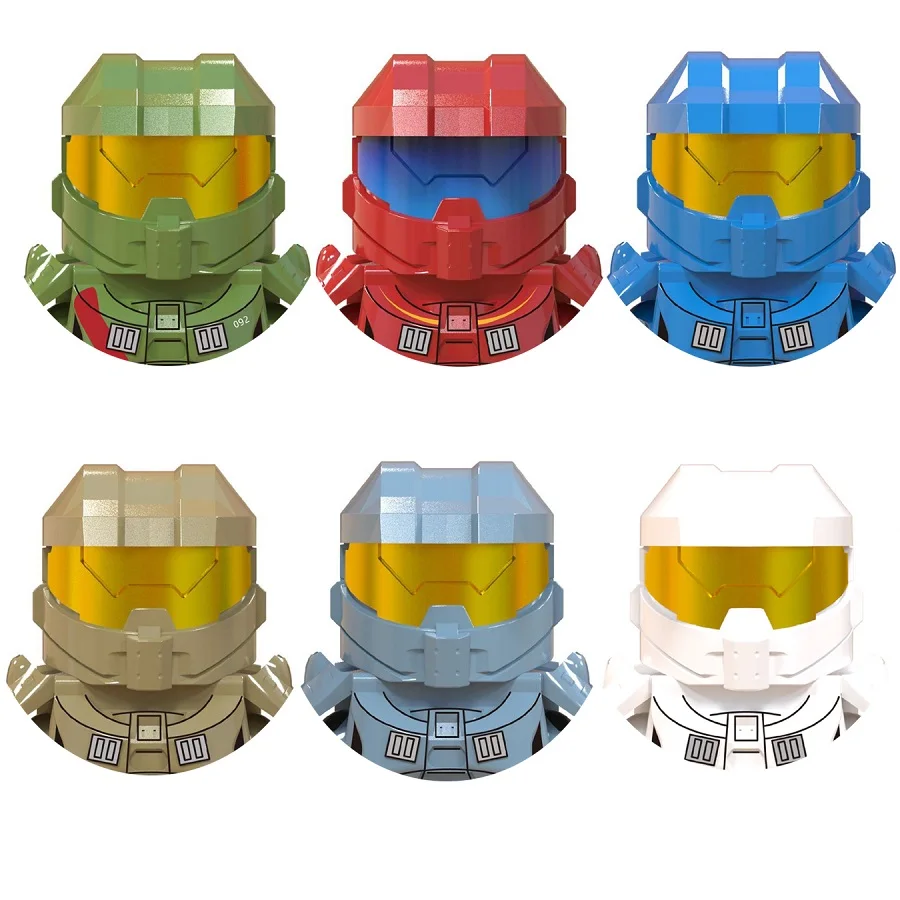 Halo 1 2 3 4 Warrior Master Chief Game Model Building Blocks Mini Action Figure Toys