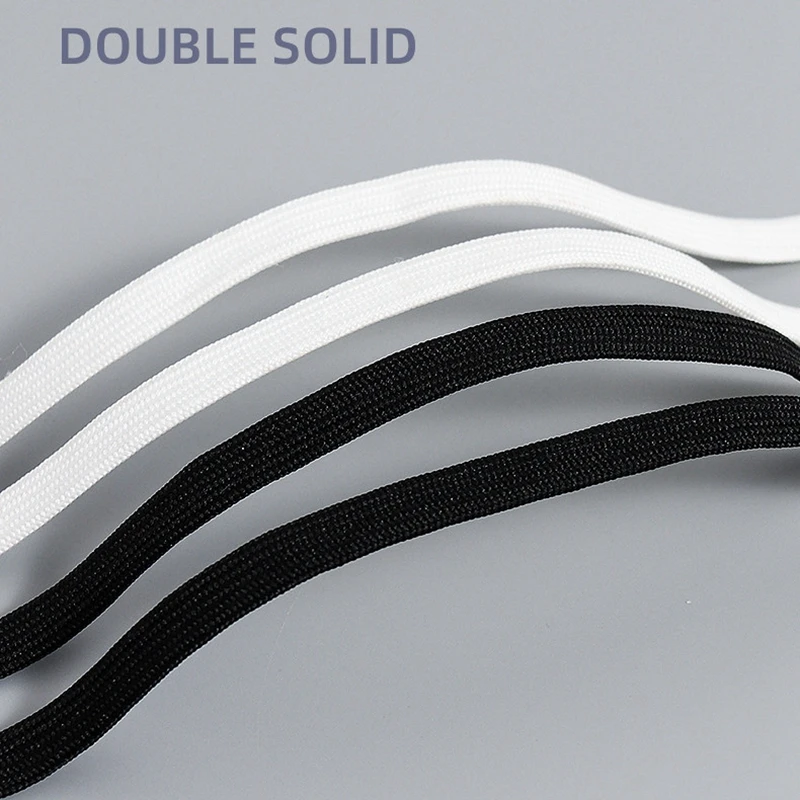 1 Paar klassische Schnürsenkel flach schwarz weiß Schnürsenkel Doppels toff rutsch feste Polyester Schnürsenkel Casual Sport Schnürsenkel 120/140cm
