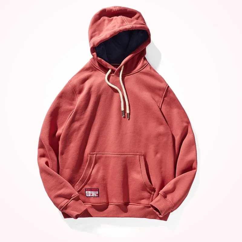 

's Men Hooded Fashionable Pullover Solid Color Multi-Color Sports Top Loose Fleece Thick Coat Autumn and Winter Couple