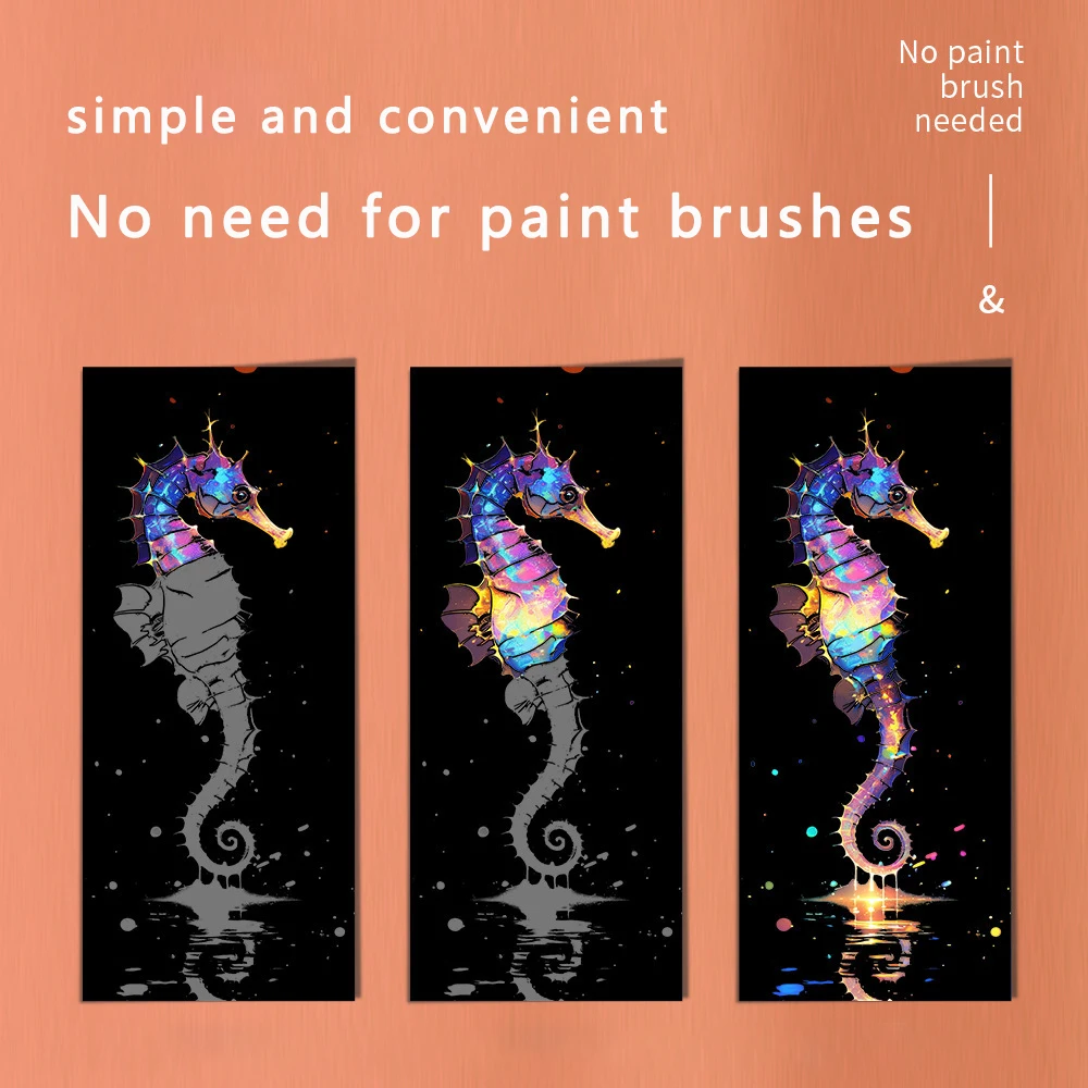 12 colorful bookmark scratch paper handmade DIY, bookmark drawing portable graffiti scratch drawing 3