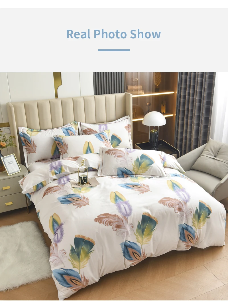 Title 12, Jogo de lençol e capa de edredom de algodão plu...