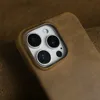 Classic Durable Crazy House Pattern Genuine Leather Phone Case For Iphone 16 Pro Max Cases 15pro 14 13 11 Vintage Back Cover 6