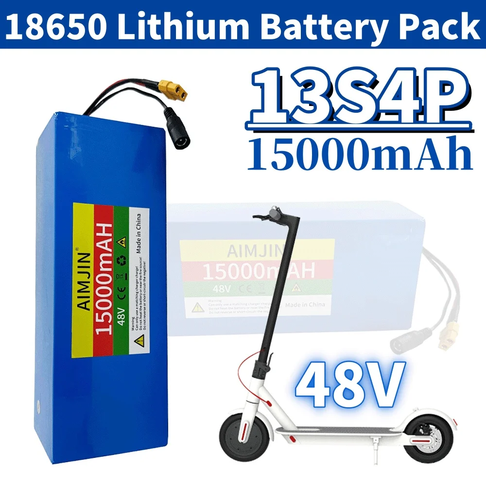

13S4P 48V 15000mAh Lithium Ion Battery Suitable for 54.6V BMS Electric Bicycles And Scooters