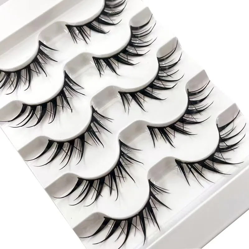 Description Picture 2 of itemNEW 5 Pairs Manga False Eyelashes Natural Fake Lashes Long Make ups 3d Mink Lashes Eyelash Extension Mink Eyelashes For Beauty