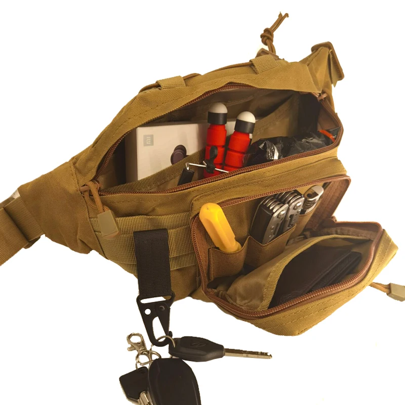 Waist Pack for Men Nylon Hiking Phone Pocket Outdoor Sport Molle Pack Hunting Climbing Camping Belt Bag 2