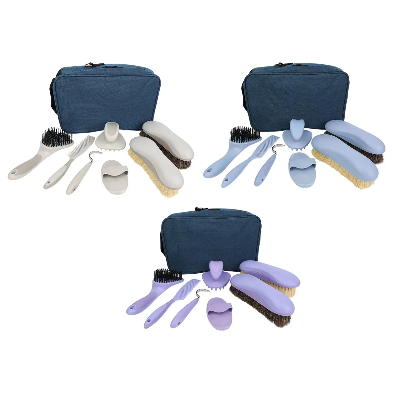 8Pcs Horse Grooming Care Kit Cleaning Brushes for Horse Riders Beginners