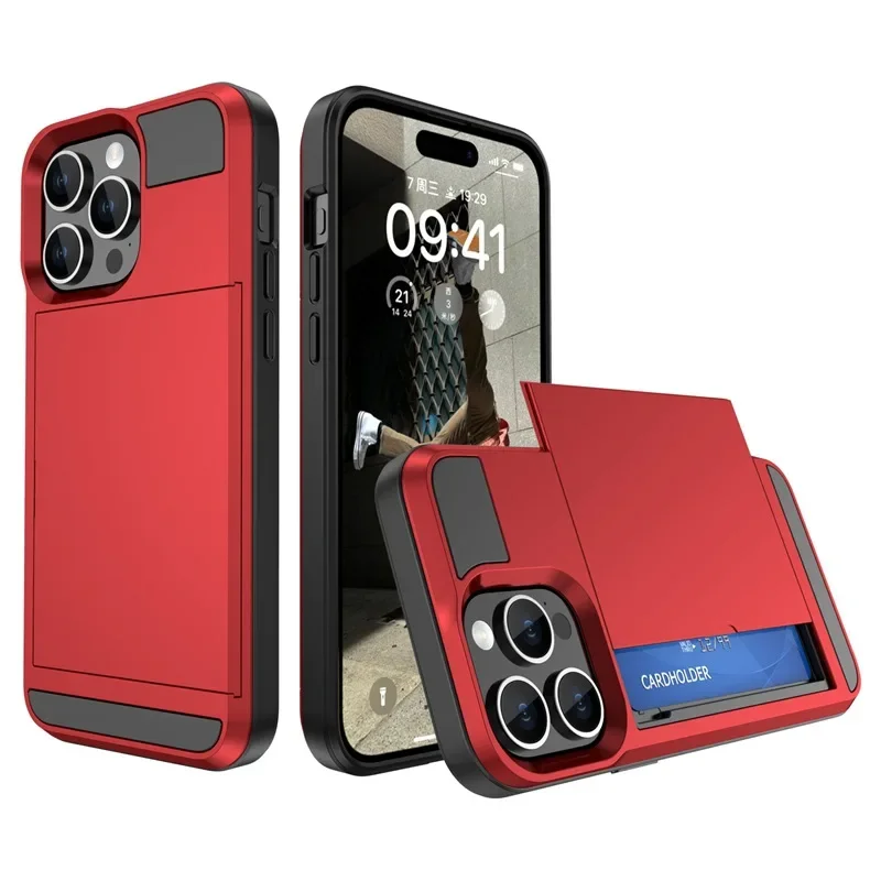 Premium Wallet Phone Case with Card Holder and Dual-Layer Protection