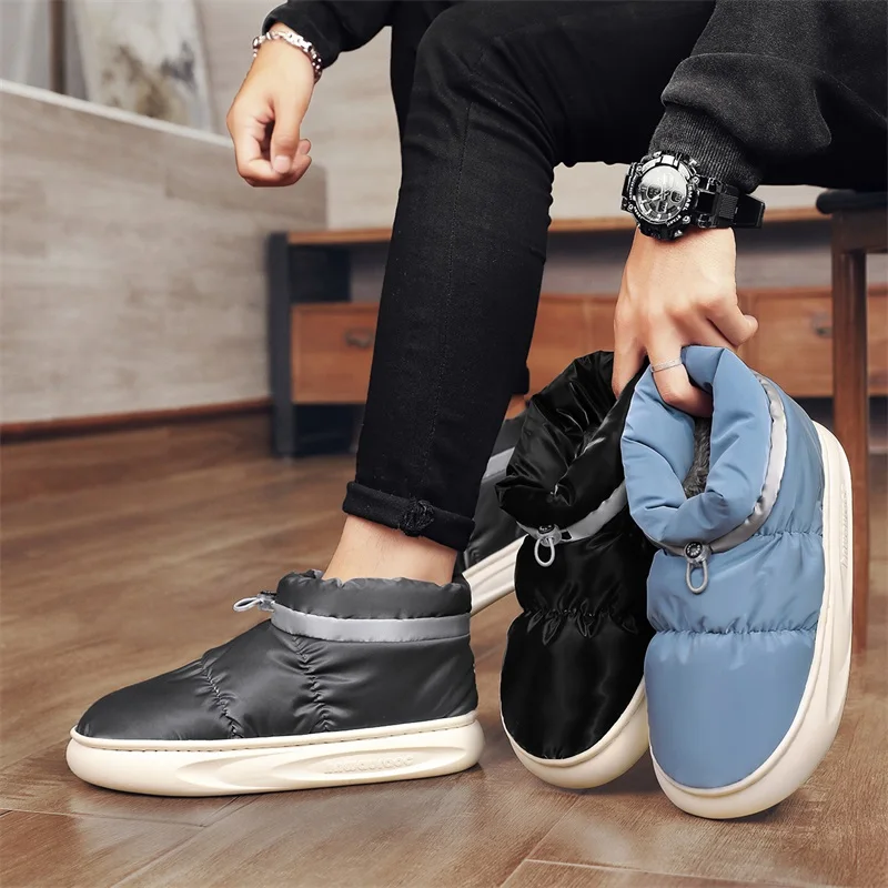 Parent-child Snow Boots Winter Outdoor Cotton Shoes Plush Insulation, Cotton Men's Shoes Trendy for Women Botas Mujer