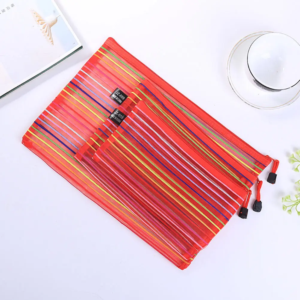 10Pcs B6 파일 가방 세련된 강화 나일론 지퍼 문서 정리함 방수 오일프루프 사무실 학교 공원용 간편한 청소