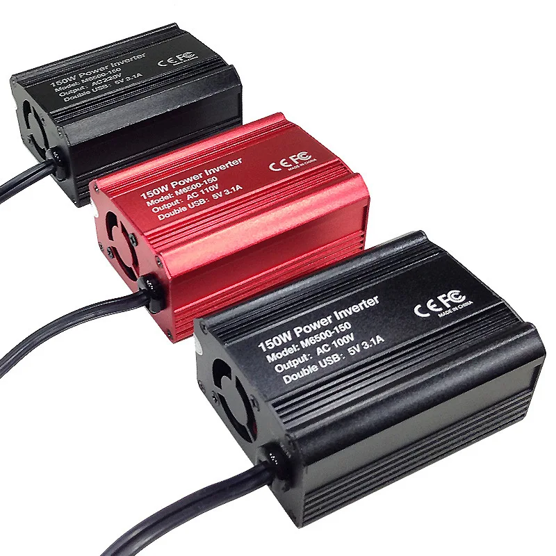150W Car Power Inverter 12V to 110V/220V Cigarette Lighter Plug-in Electronic Charging Voltage Converter Car Battery Protection