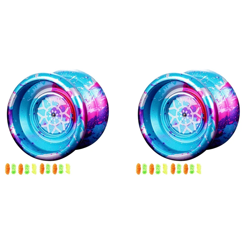 

Hot Sale 2 Pcs Unresponsive Yoyo,Professional Yoyo For Kids,Aluminum Beginner Yo-Yos Ball For Yoyos Players With 20 Yo Yo String