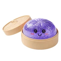 Realistic Giant Dumpling Squeeze Toy with Bamboo Steamer Soft TPR Dough Ball Decompression Fidget Toy Creative Funny Gift 5