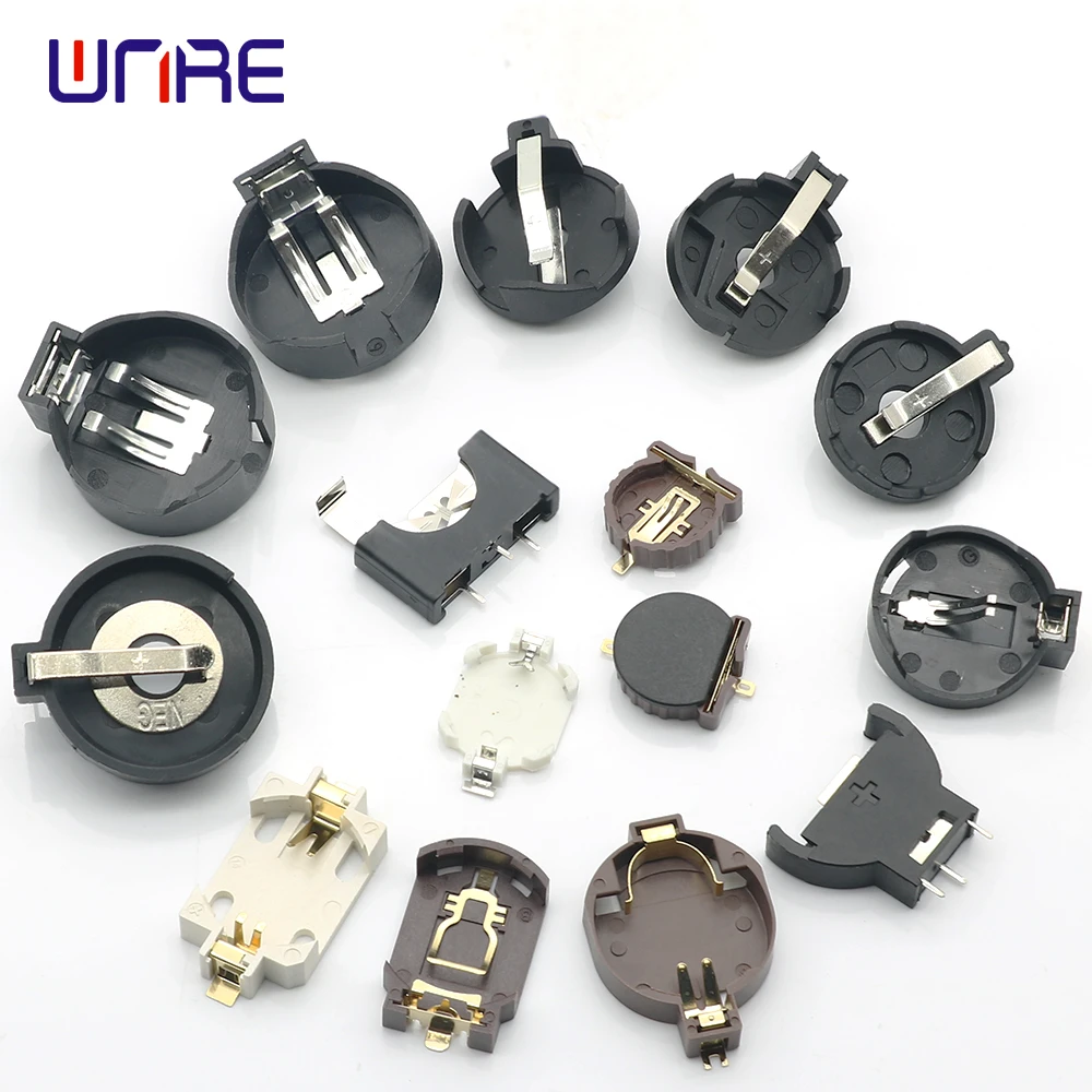 5pcs/10pcs BS Battery Holder Series Coin Cell Battery Holder Black
