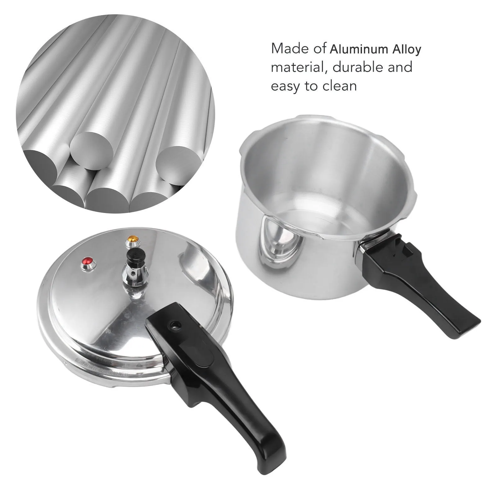 Aluminium Alloy Pressure Cooker 3 Liter Aluminium Alloy Pressure Cooker 18cm Bottom 3L Pressure Cooker for Gas Stove
