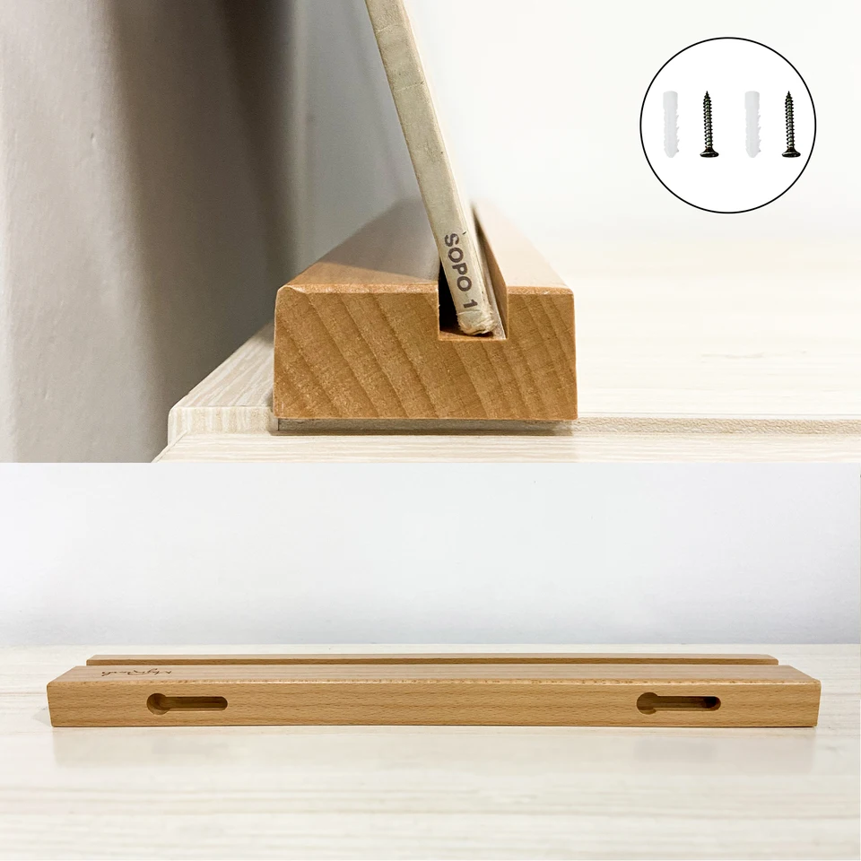 YONO LP Opbergsysteem Acryl - Houder Aan De Muur - Platen Standaard Display Vinyl Rek Platenhouder 6 Stuks Transparant