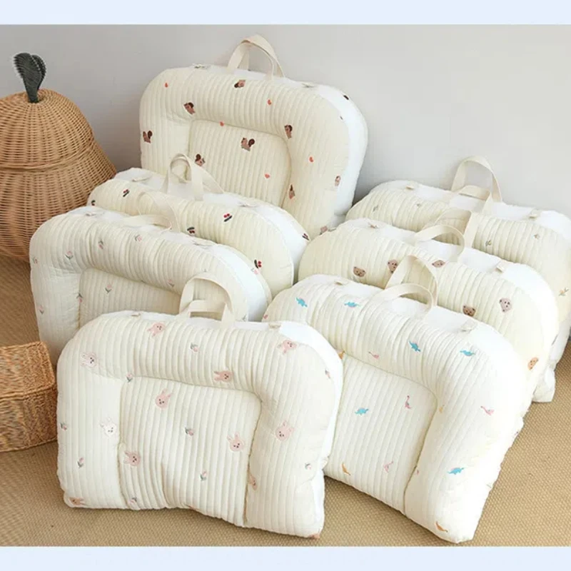 Newborn Pure Cotton Quilted Portable Mattress with Double-sided Use 3D Breathable Mesh Mattress Portable