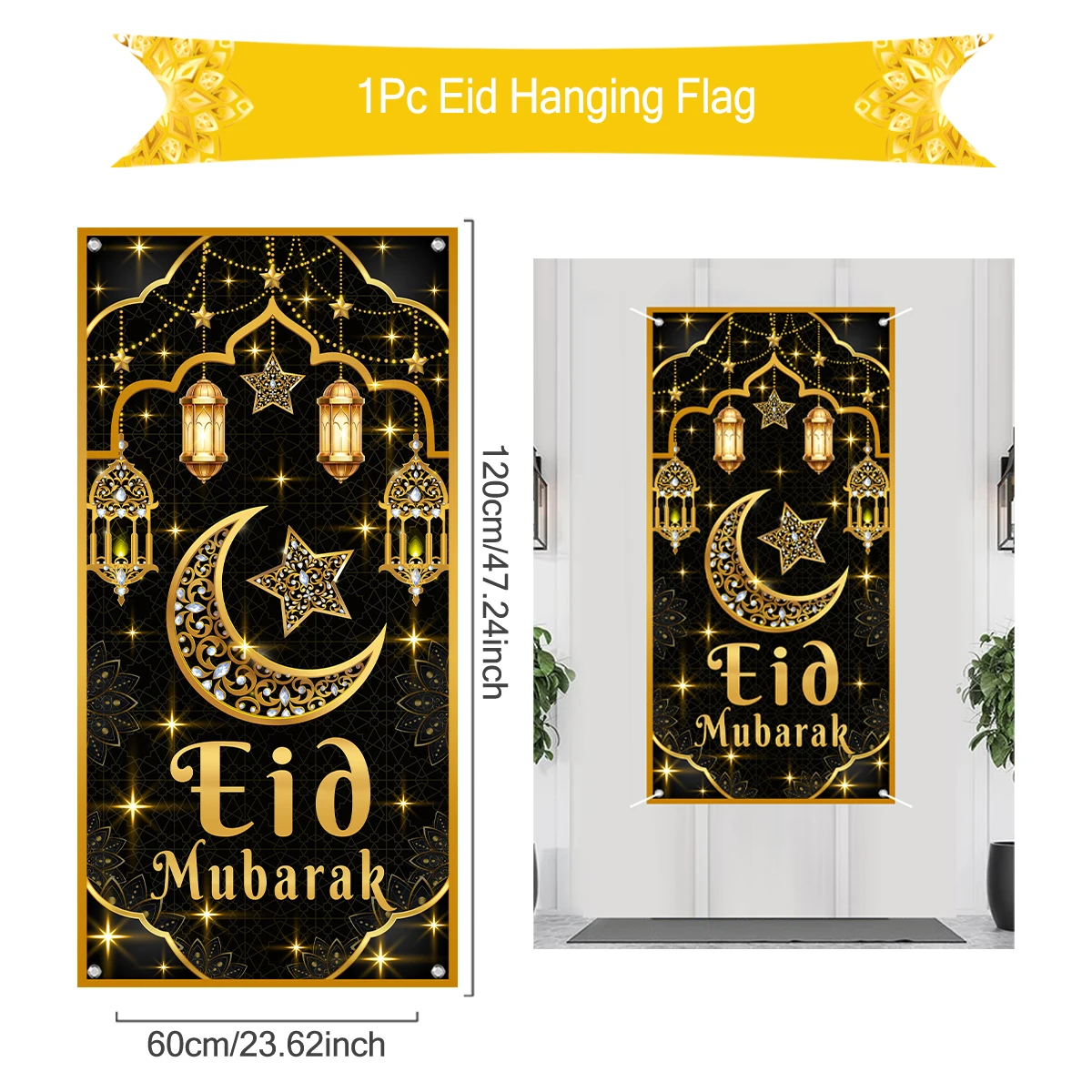 Koliphy Ramadan Mubarak Banner Decoraties, Super Lange Ramadan