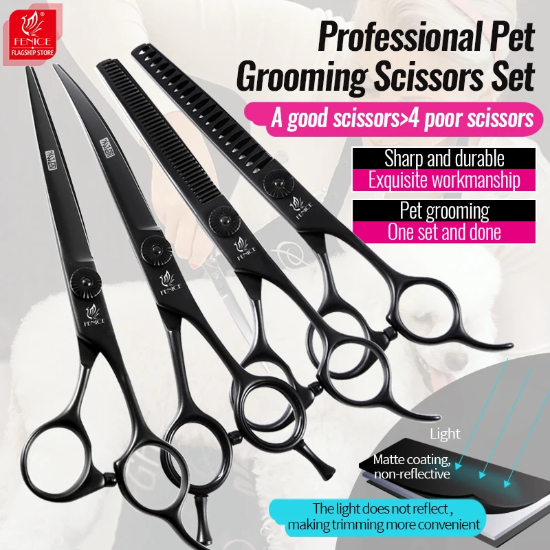 Fenice Professional 6.5/7.0 inch Pet Scissors Dog Hair Clipper Grooming Tools Home Users