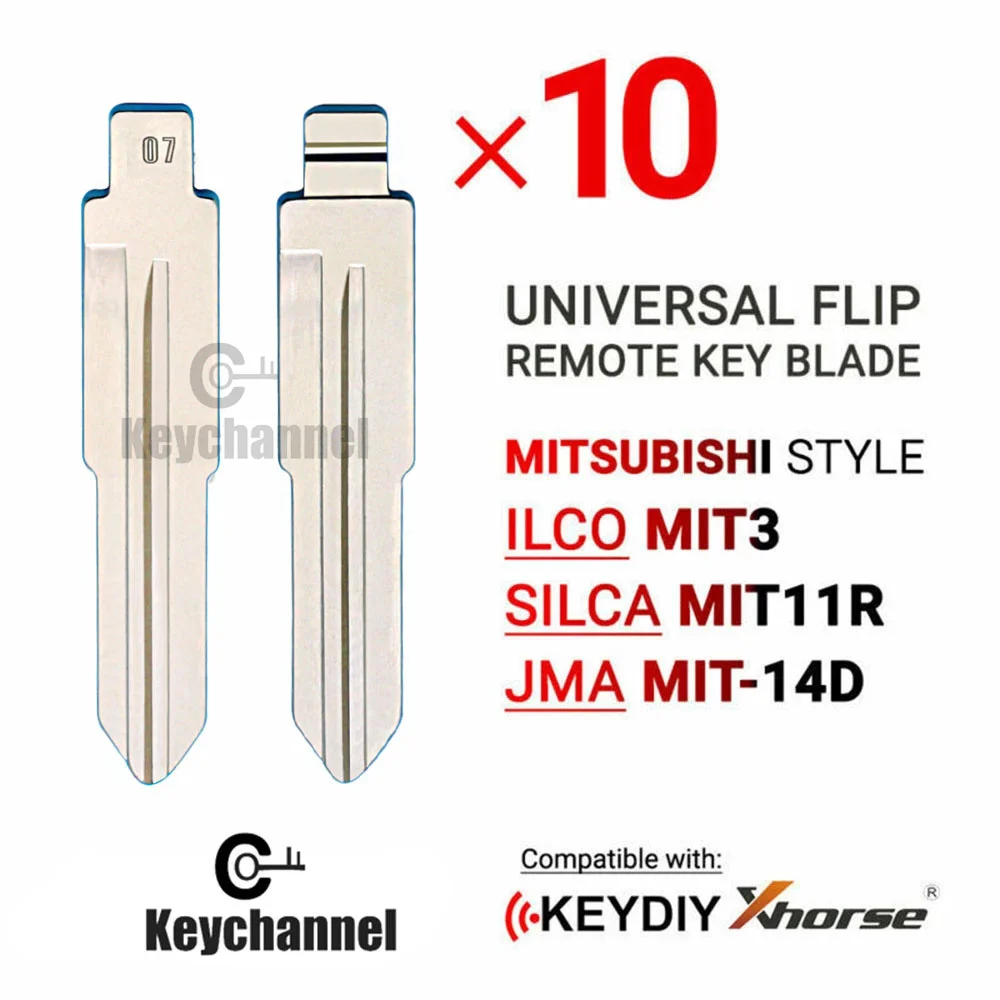 10Pcs #07 Kd Key Blade Lishi Mit11 Per Kd Vvdi Jmd Remote Per Mitsubishi Outlander Grandis Mitsubishi Tipo Mit3 Mit11R Mit-14