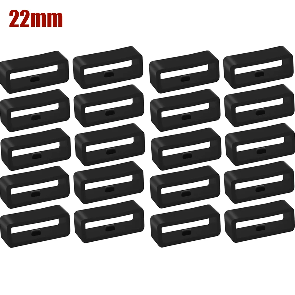 Silicone Replacement Watchband Security Holder Retainer Ring - Durable Loops Locker (20-Pack)